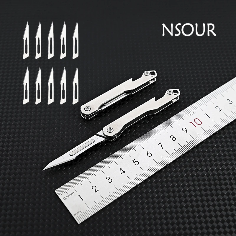 

10-piece # 11 Blade stainless steel carving knife metal blade wood carving knife replaceable scalpel key hanging