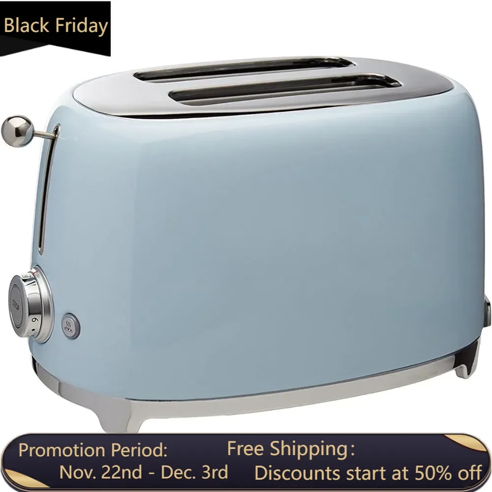 Tostadora Vintage con conductor de saliva, horno tostador, electrodomésticos de cocina, utensilios de cocina para pan, azul cielo, Envío Gratis