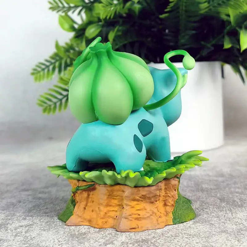 جديد في المخزون 10 سنتيمتر Bulbasaur الشكل البلاستيكية نموذج أنيمي تمثال جمع تمثال مكتب الحلي الزخرفية للبنين الهدايا اللعب