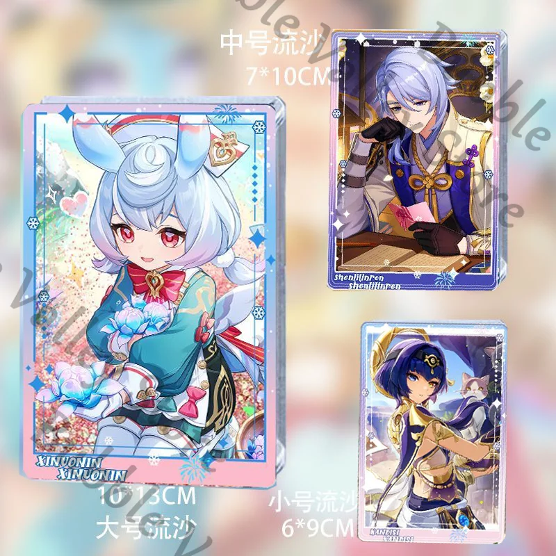 

Anime Genshin Impact Sigewinne Bennett Citlali Qiqi Cosplay Acrylic Brick Quicksand Card Bricks Cartoon Standing Sign Xmas Gift