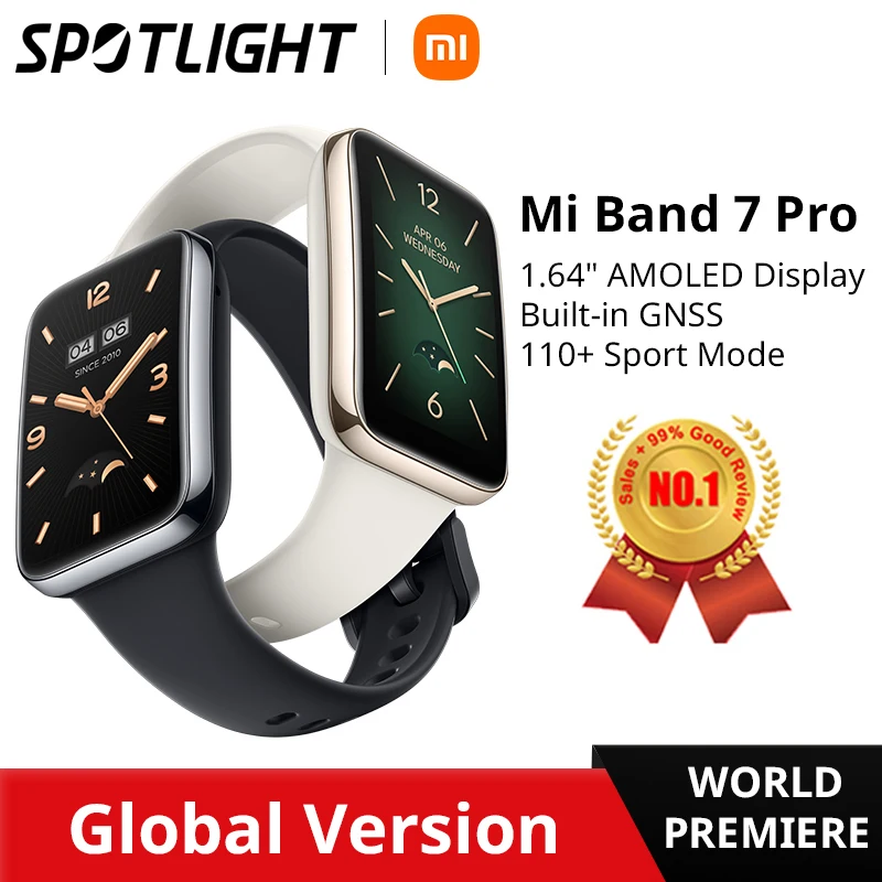 

[Fast Delivery] Global Version Xiaomi Band 7 Pro 1.64'' AMOLED Curved Screen GPS Blood Oxygen 12Day Battery Smart Band 7 Pro