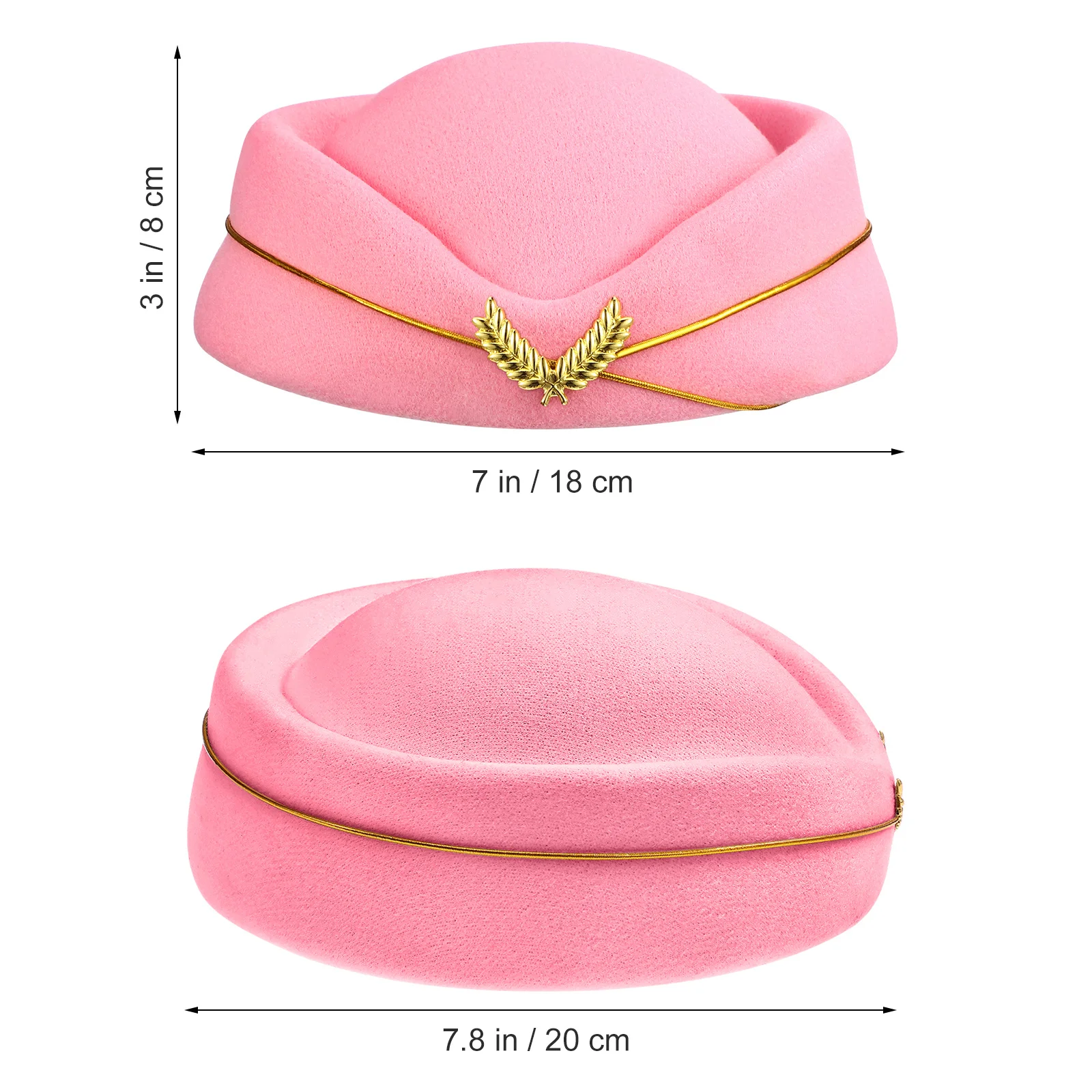 Gorra de azafata para mujer, sombrero de Cosplay de azafata, uniforme, disfraz de azafata, decoración para fiesta, accesorio de juego de rol de Halloween