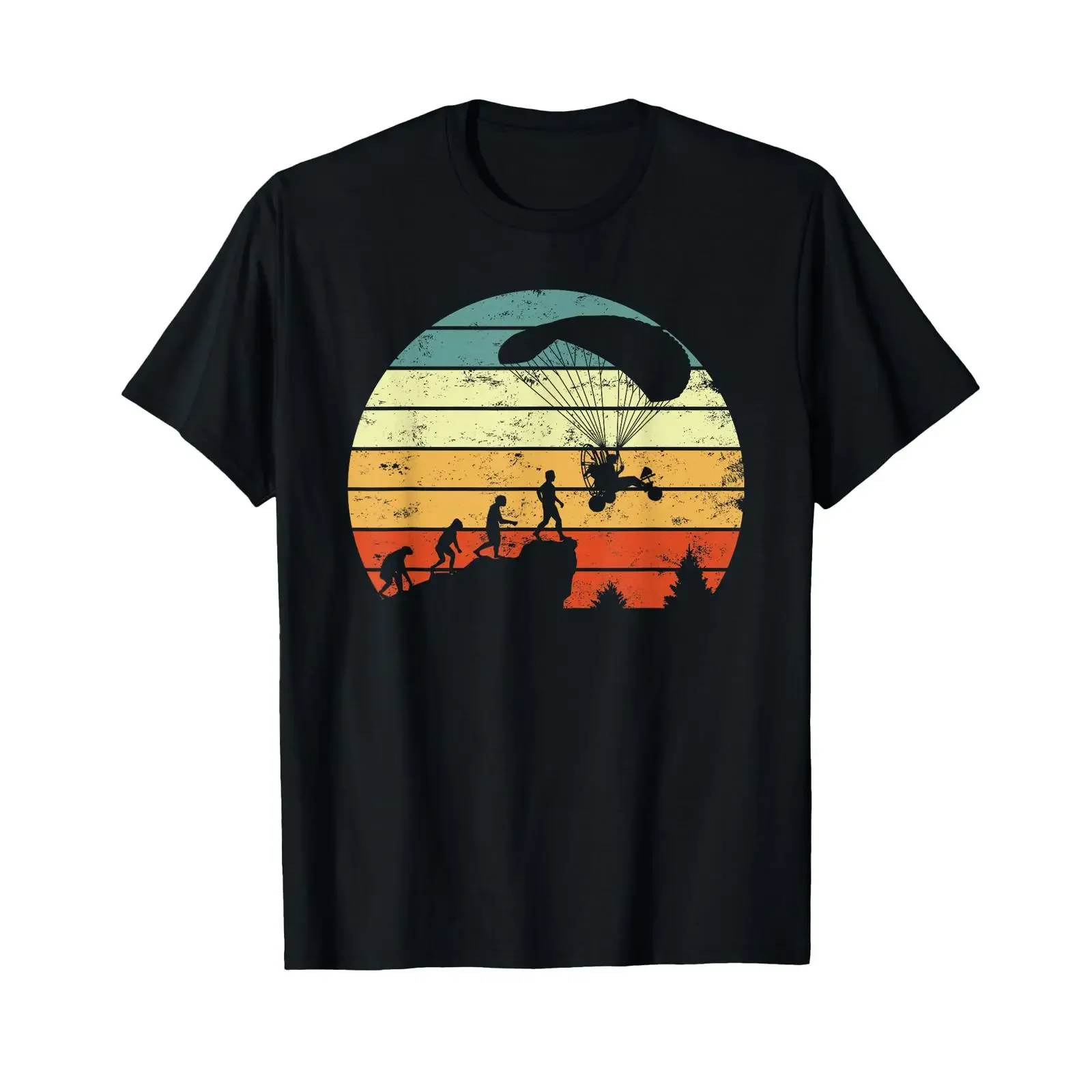 Trike Motorschirm Evolution retro grunge Paraglider T Shirt vintage Washed Slightly Versatile Stretched graphic fashion Casual