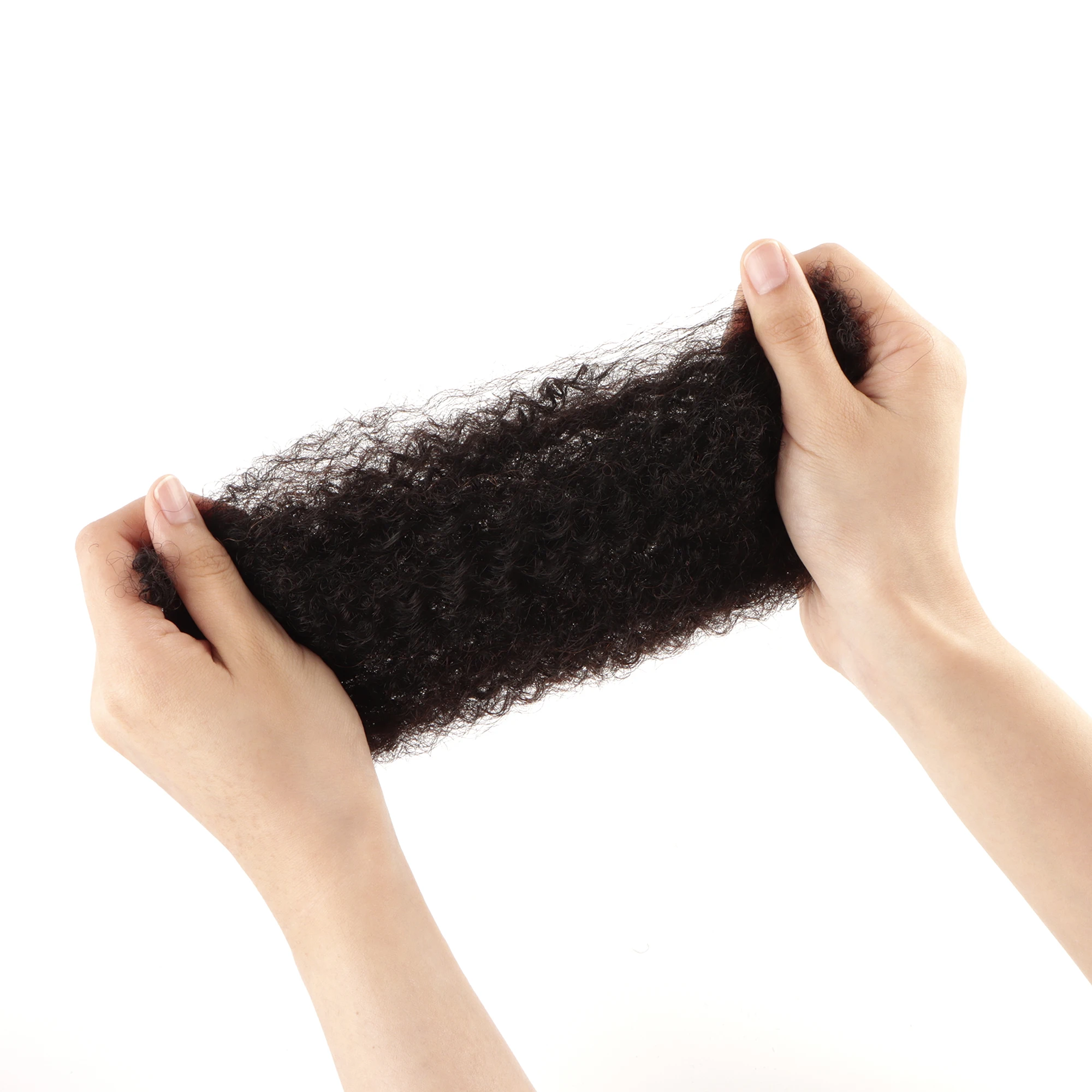 Extra Soft Afro Kinky 12inches 30g Black No Weft Brazilian Human Hair For Braiding Curly Bulk Human Hair For Crocheting