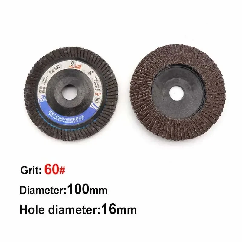 4 Inch Flip Disc for Angle Grinder 60# Grinding Wheel Blades Hundred Blade Discs Grinding Wheel Abrasive Tools