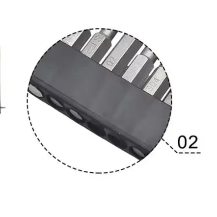 6pcs 50mm SQ1-SQ5 Square Head Screwdriver Bit Set Hex Shank Magnetic Screwdriver Hand Tool Household DIY Installation Part