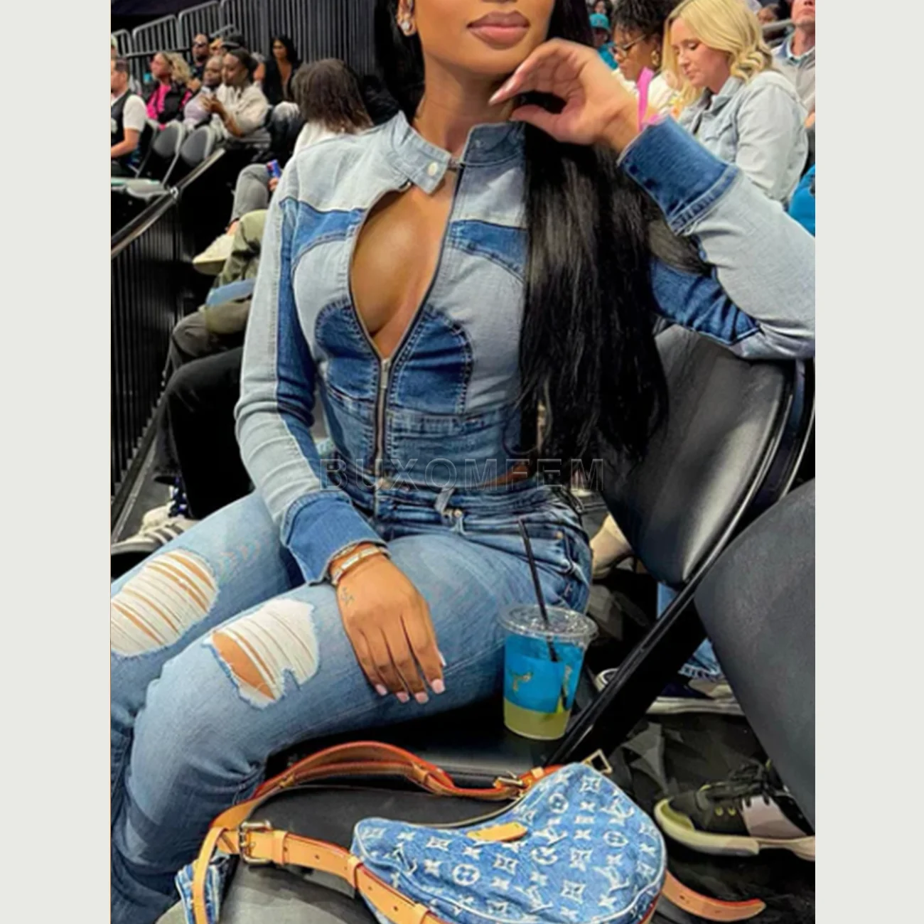 2025, weibliche Langarm-Jeansjacken für Damen, Frühling und Herbst, abgeschnitten, vielseitige Kleidung, stilvolle Spleiß-Jeansjacke, Tops