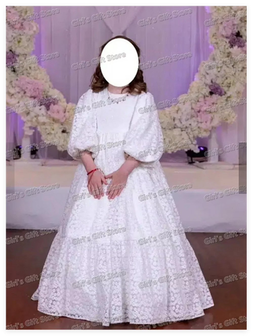 Stunning Hollow Out Lace Girl Dresses for Wedding Princess Young Sister Of The Bride Gowns Teen Childrens First Communion Gown