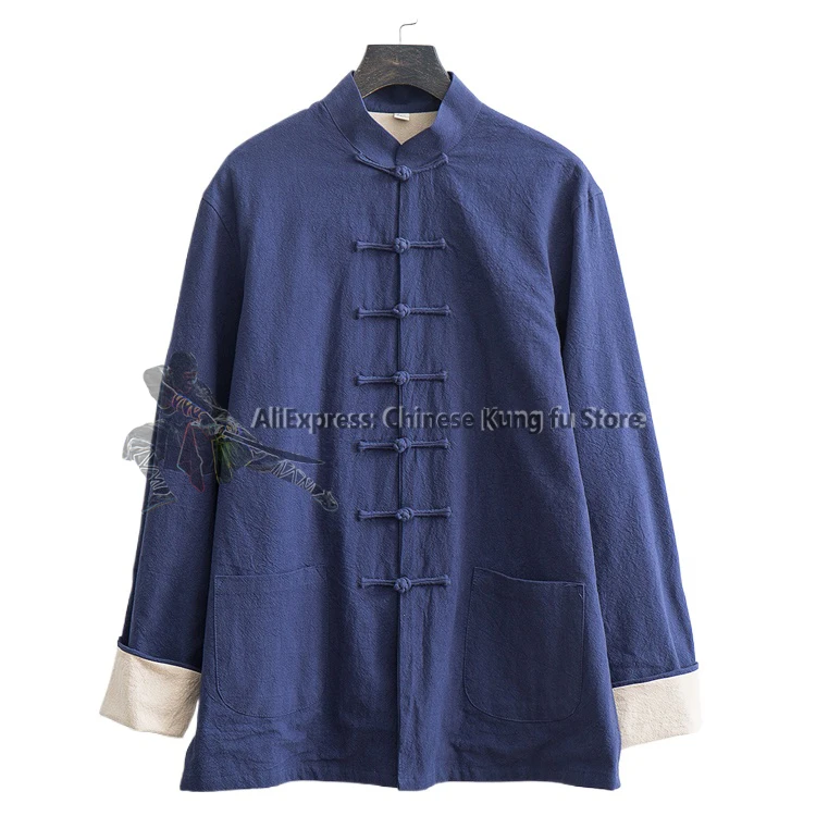 

High Quality Lined Chinese Kung fu Jacket Wing Chun Coat Tai Chi Martial arts Top Casual Tang Clothes