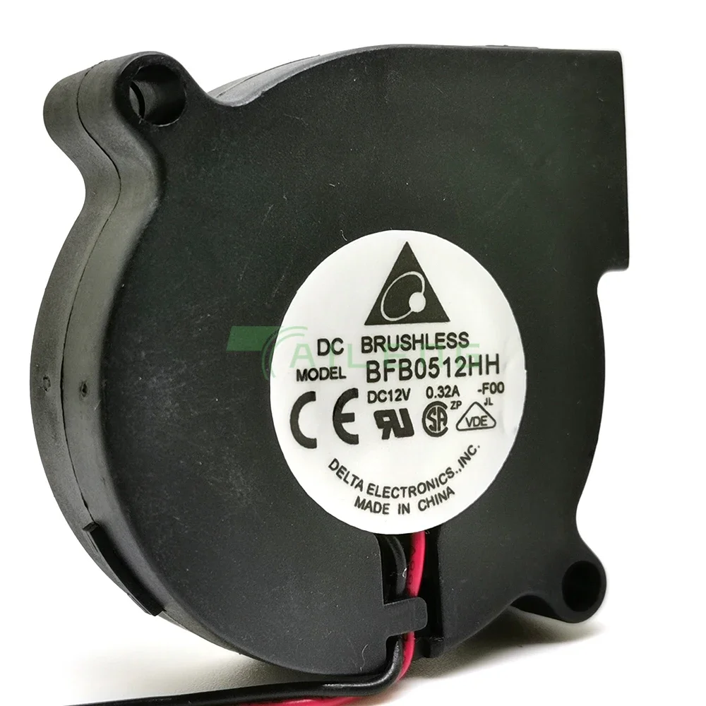 BFB0512HH 5015 5 سنتيمتر 50*50*15 مللي متر 50 مللي متر DC12V 0.32A المزدوج الكرة تحمل توربو منفاخ مروحة التبريد لدلتا