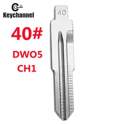 Keychannel 10 Cái/lốc #40 KD VVDI Từ Xa Lưỡi Dao DWO5 Kim Loại Trống Uncut Lật Chìa Khóa Lưỡi Dao Cho Xe Chevrolet EPICA Cho KEYDIY KD Xhorse JMD