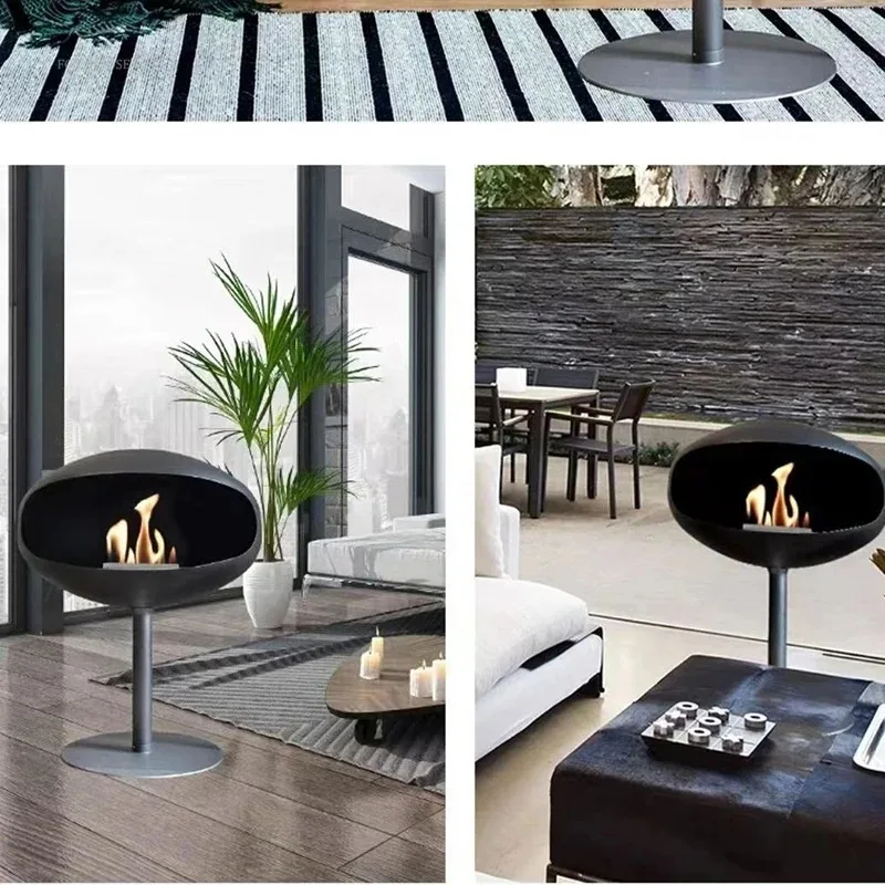 Indoor Floor-standing Fireplaces  Artistic Metal Fireplace Home Decoration Fireplace High-end Heater Modern Fireplace