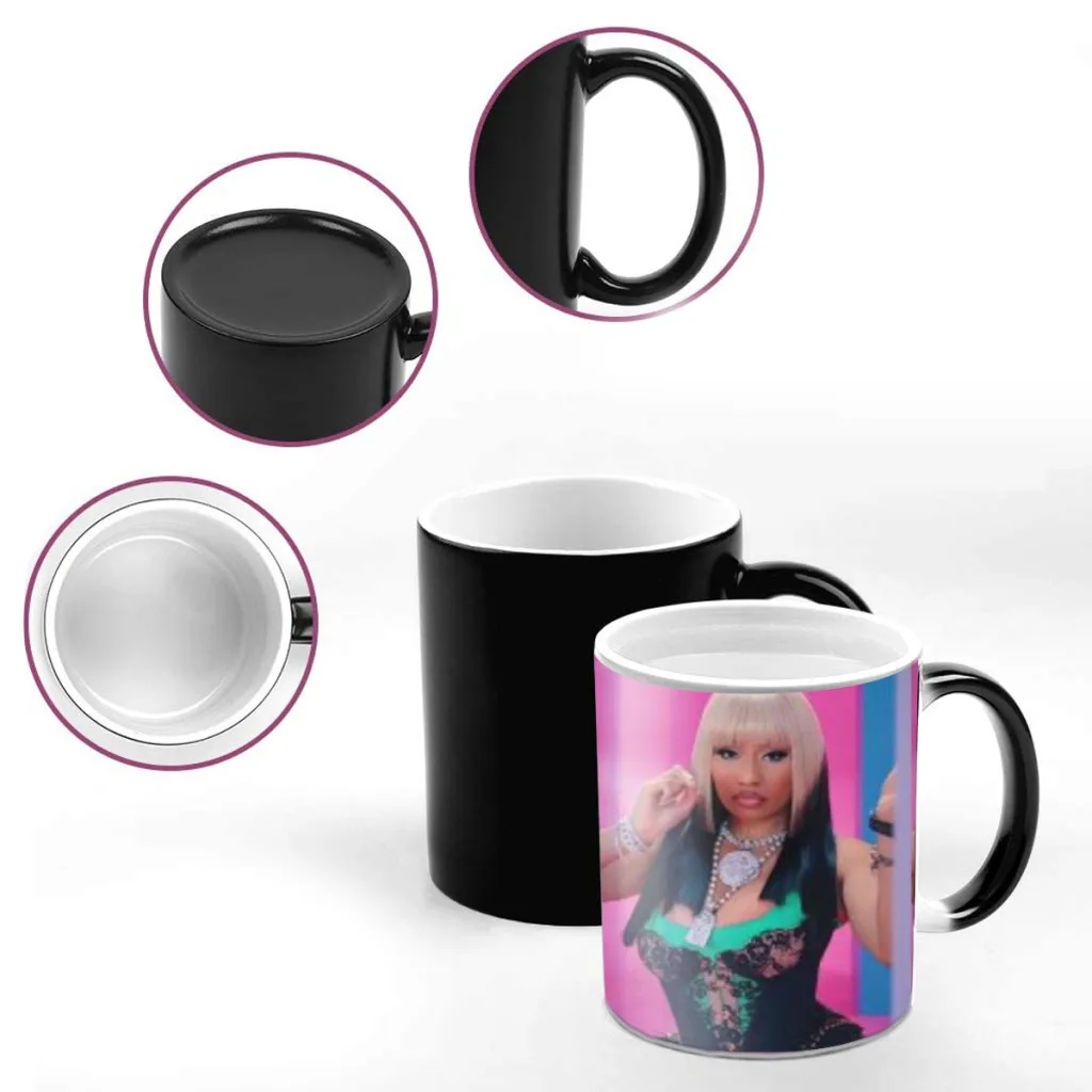 Nicki Minaj Rapper Free shipping Mug Changing Color Ceramic Coffee Mugs Magic Tea Cup Best Gift