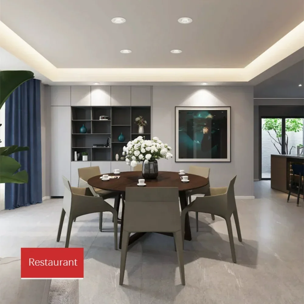 Downlight retangular LED COB, Downlight cor ajustável, 1pc