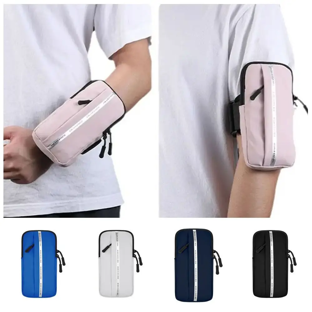 

PU Running Mobile Phone Arm Bag Large capacity Waterproof Running Phone Holder Cards Holder Elastic Armband Sports Phone Case