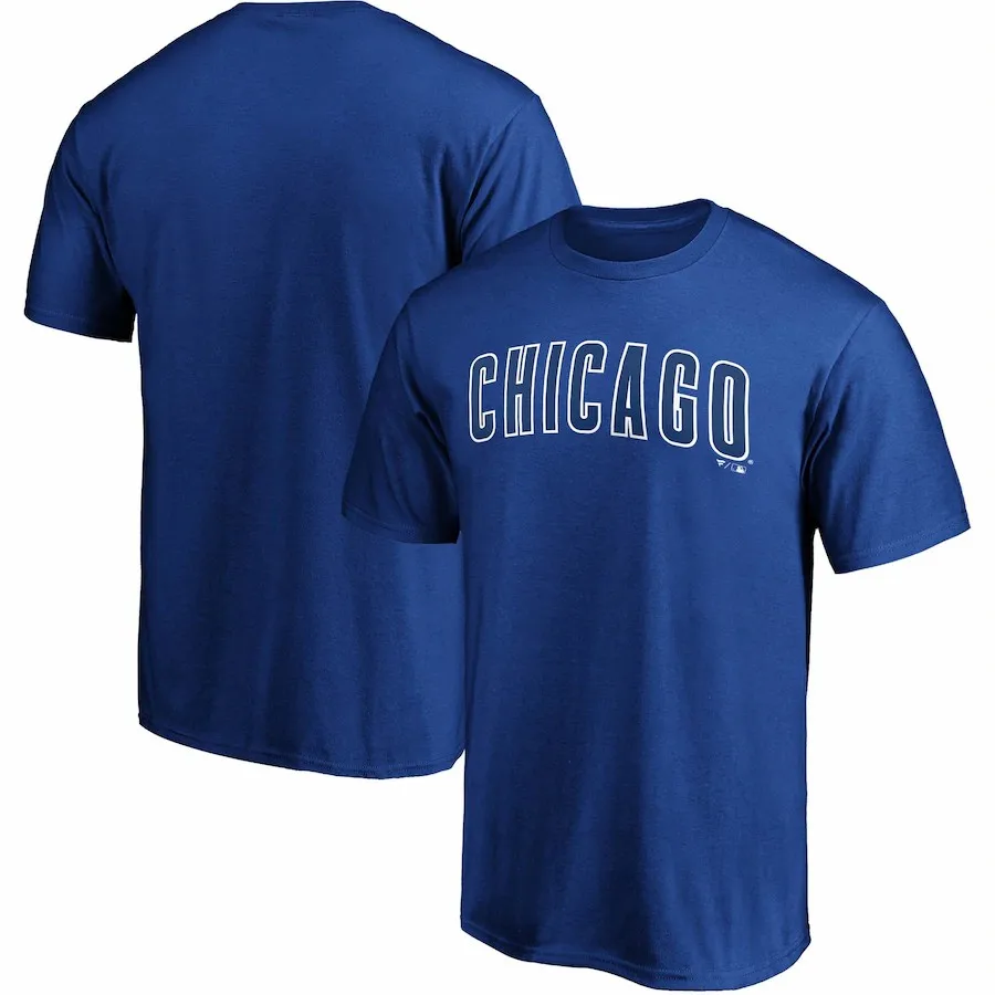 American Professional Baseball League Chicago Cubs Cotton Short Sleeved T-shirt Soft and Sweat Absorbing