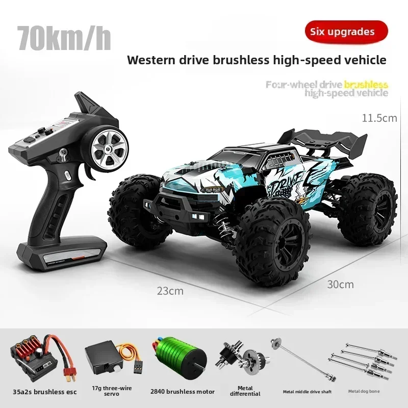FOR JJRC 70KM/H RC Off-Road Car 1:16 4WD High Speed Cars With Led Lights 2.4G Inductor Brushless Remote Control Cars Children To