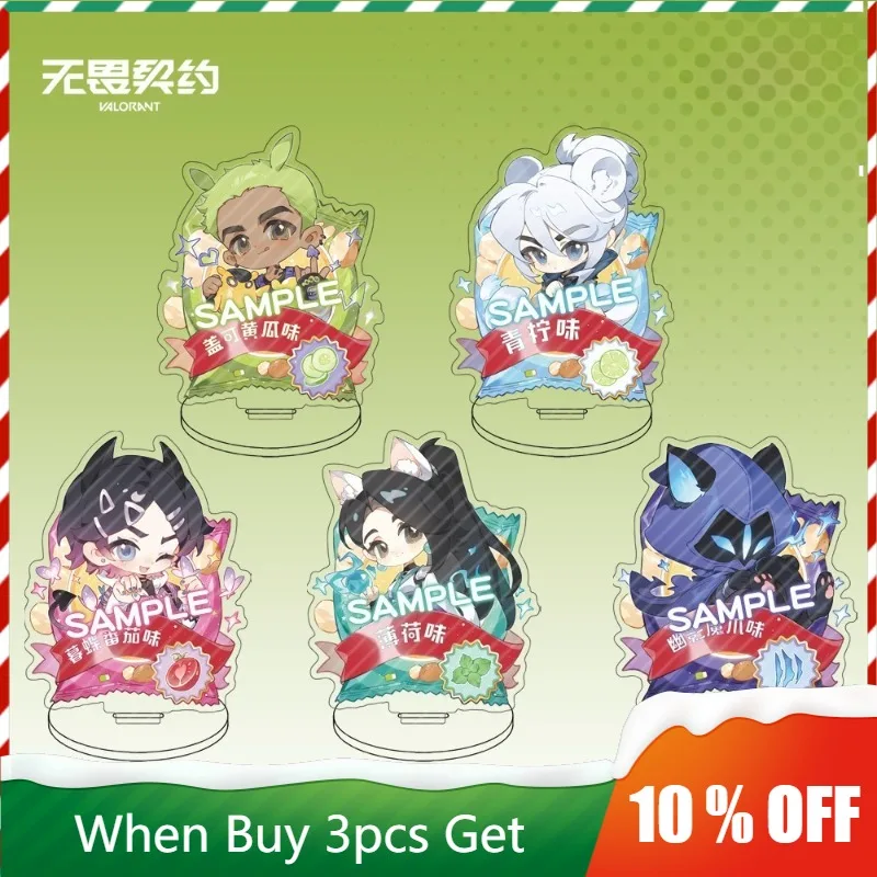 

Фигурка Gekko из игры VALORANT, 3,93 дюйма, акриловая подставка, фигурка Джетта, акриловые украшения, игрушки