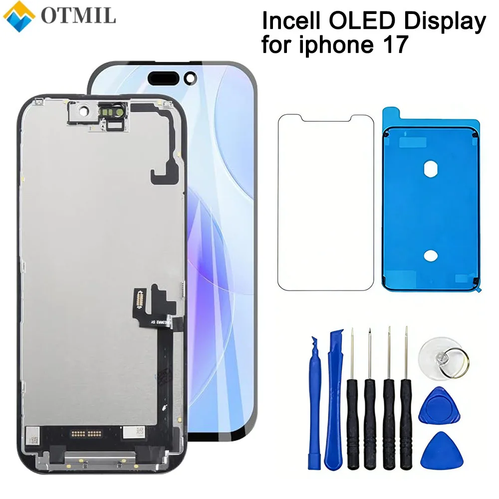 Replacement  OLED Incell LCD Screen Display for iPhone 17 Black 6.3 inch HD Incell A3520 A3258 A3519 A3521 3D Touch Digitizer