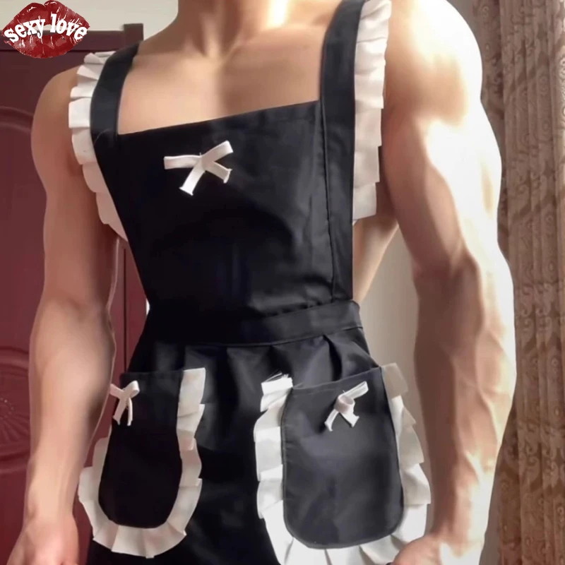 Nueva lencería sexy, traje erótico para mujer, uniforme de sirviente para hombre, uniforme de cosplay tentador para hombre, lencería con encanto tentador