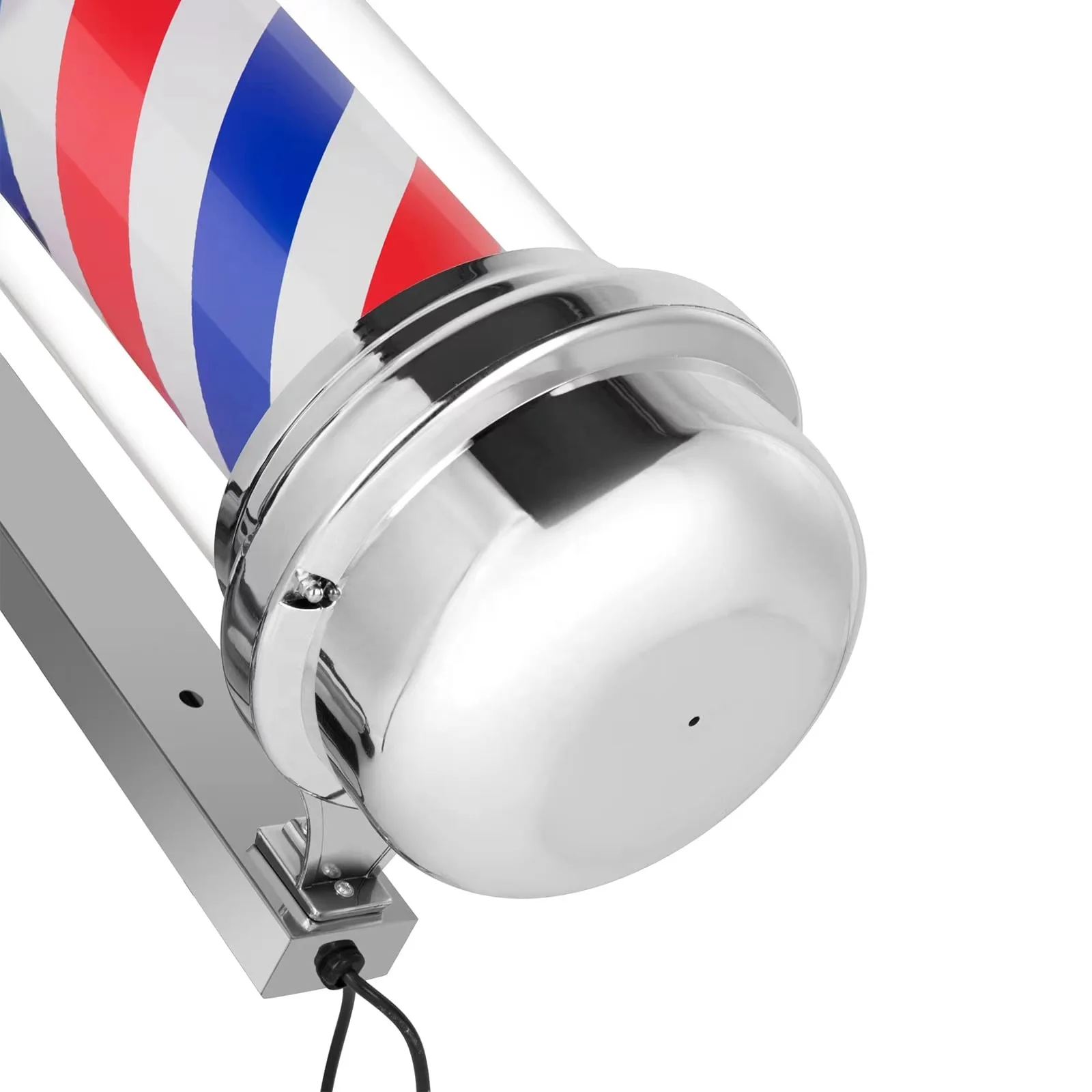 Barberpub barber pole rotating led strips light metal hair salon beauty furniture wayfair hot sale