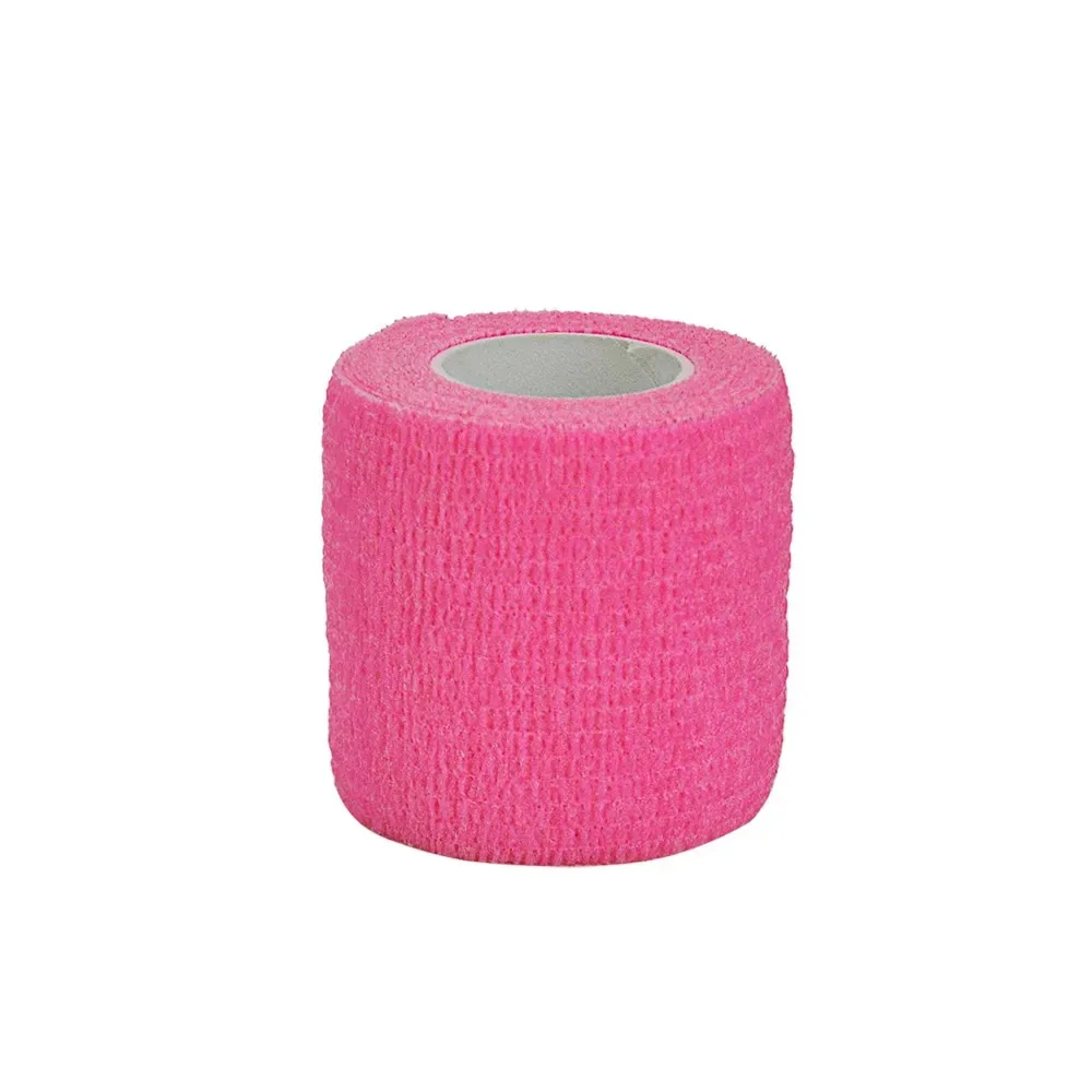 light pink Medical Gauze Bandage Self-adhesive Breathable Elastic Bandages for Sports Fixing Finger Wrist Leg