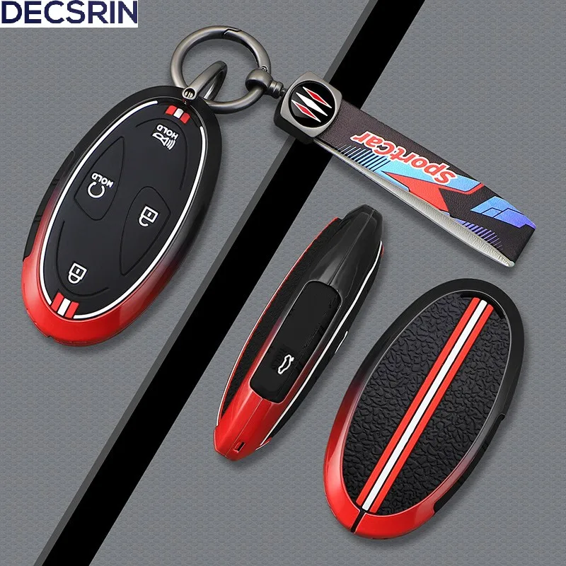 5 7 Buttons Zinc Alloy + Silicone Car Key Case Cover For Hyundai Kona Ev Grandeur GN7 IONIQ 6 2023 2024 Remote Key Protect Shell