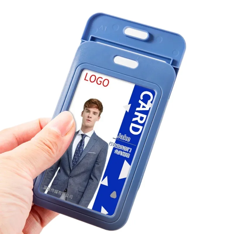 Funda con cordón para tarjeta de identificación del personal, funda con correa para el cuello, 1 Juego