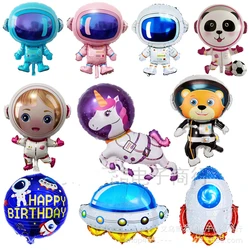 New Space Panda Spaceman Astronaut UFO Rocket Ball Children's Toy Aluminum Balloon Scene Layout Factory