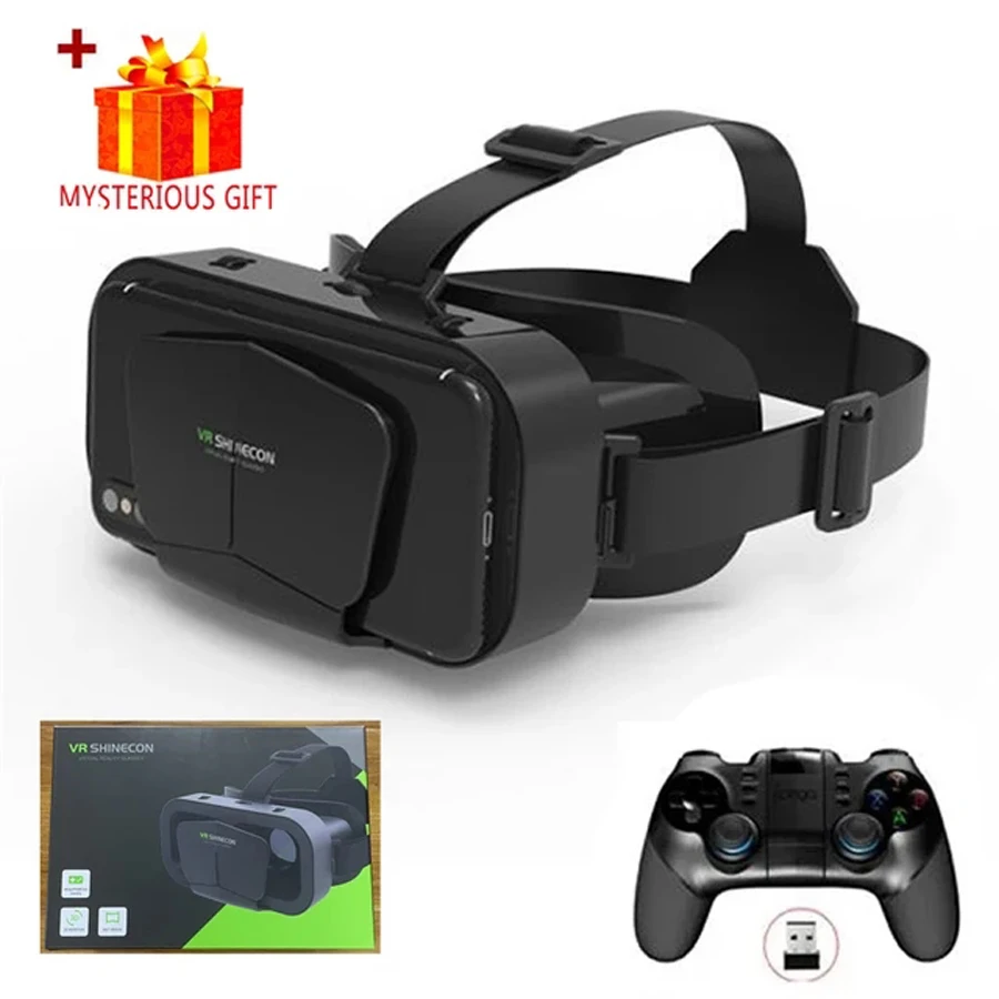 AyeBeau Shinecon VR-Brille, 3D-Headset, Virtual-Reality-Geräte, Helm, Viar, Linsen, Schutzbrille, Smartphone, Handy, Smart Games, mobiler Viewer 7