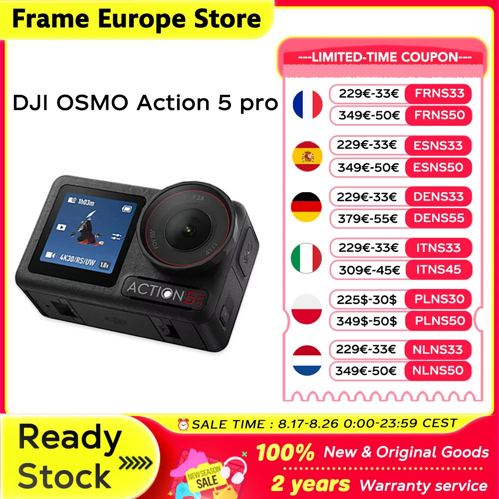 DJI Osmo Action 5 Pro Combo — sensore grande, 4 ore di autonomia