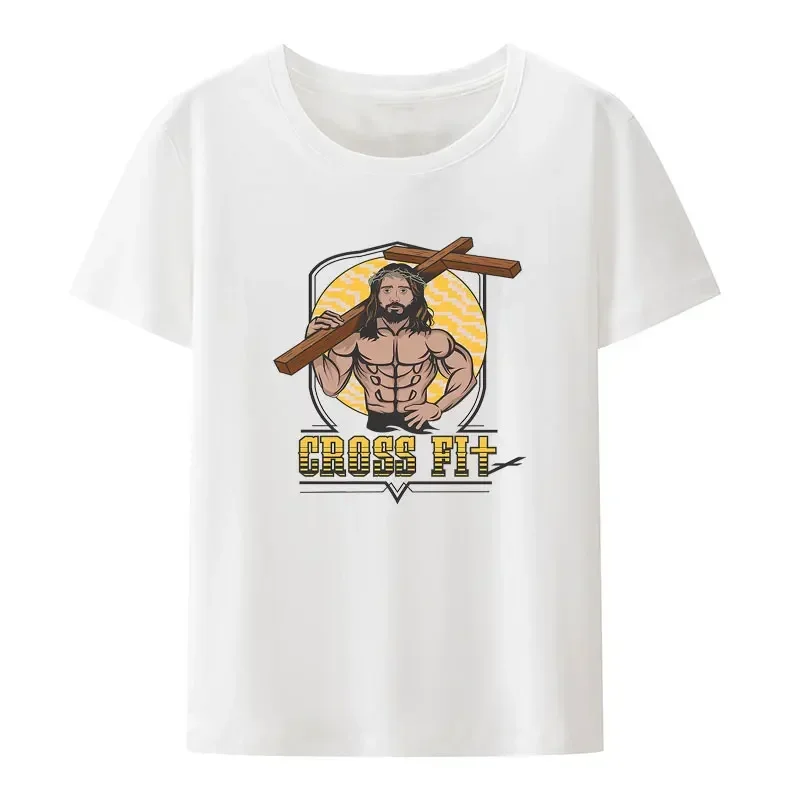 Jasos CrussFlt Modal Print T Shirt Funny Gym Enthusiast Casual Camisetas Summer Short-sleev Comfortable Breathable Cool Shirt