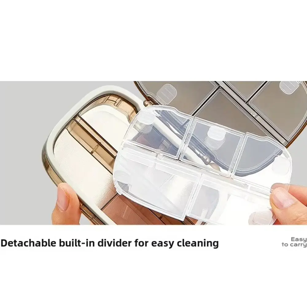 

10 Compartments Weekly Pill Case Waterproof Double-layered Medicine Storage Box Moisture-proof Detachable Travel Pill Organizer