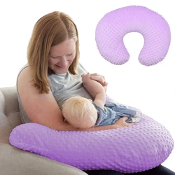 Minky funda de almohada de lactancia, posicionador de almohada de lactancia, se adapta a bebé niño niña, soporte extraíble