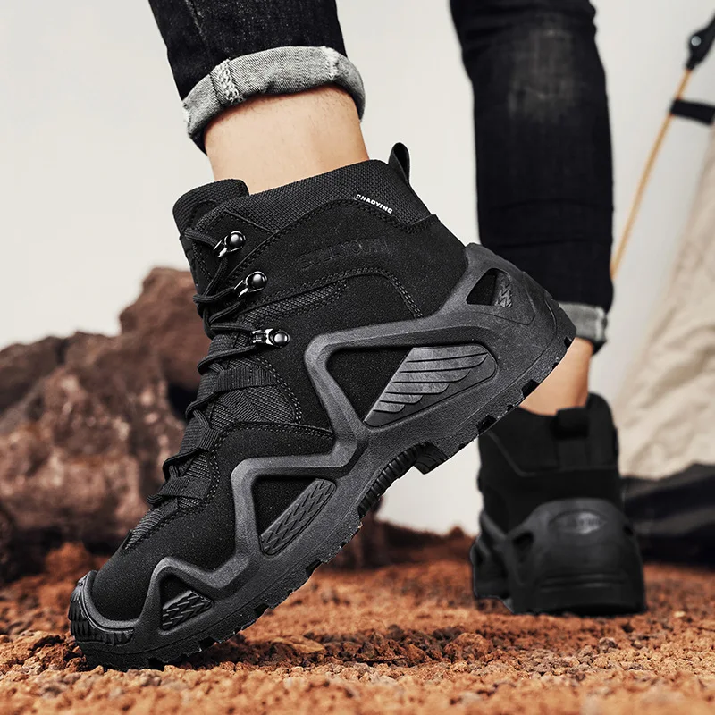 أحذية رجالية خفيفة التكتيكية الصحراء الأحذية في الهواء الطلق حذاء للسير مسافات طويلة للرجال وعرة عدم الانزلاق وحيد الرحلات الأنشطة الرياضية الأحذية #1