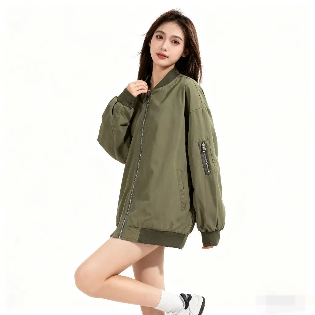 

Куртки-бомберы для девочек и женщин, осенние жаккардовые куртки с v-образным вырезом, пушистая этническая нежная полосатая клубная одежда, нишевая декоративная модная теплая одежда