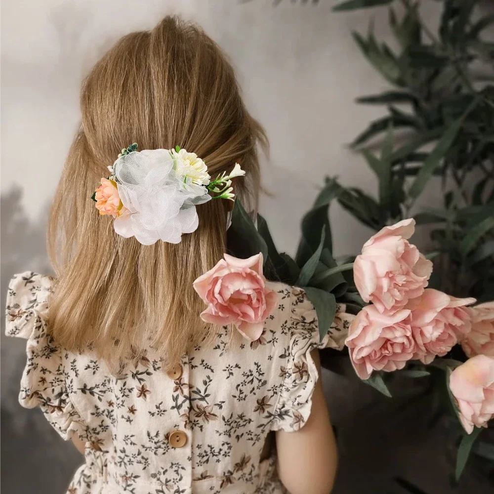 Diadema elástica con flores para niña, banda para el pelo para recién nacida, para la cabeza diadema, accesorios para niños, regalos para