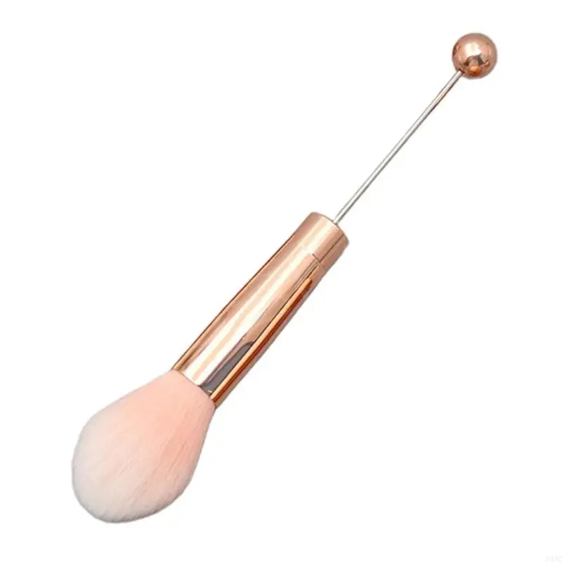 195C 1 or 5Pieces/set DIY Beaded Brushes Set with Metal Handle, Blusher Brush/Loose Powder Brush/Eye Eyebrow Brushes