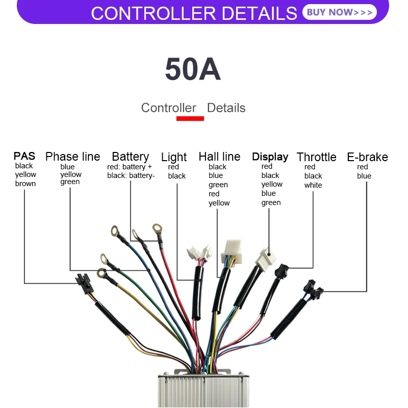 Kit de conversión de bicicleta eléctrica, Motor de cubo de rueda delantera y trasera de 16-29 pulgadas, 250W-2000W, 36v y 48V