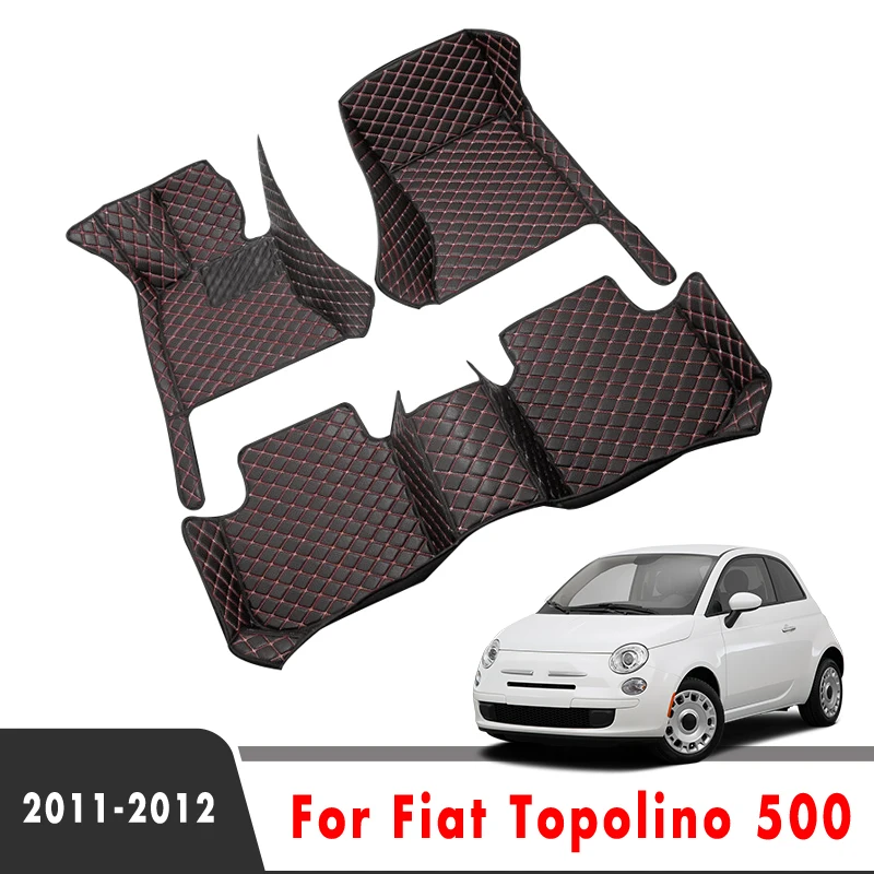 

Car Floor Mats For Fiat Topolino 500 2012 2011 Auto Interiors Accessories Styling Custom Foot Rugs Products Replacement Parts