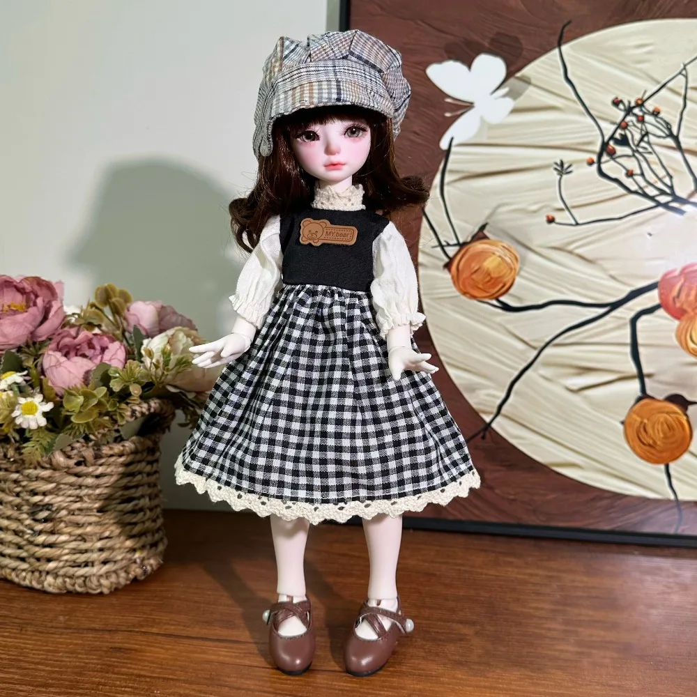 

Модная юбка для куклы 1/6 (30 см), сменное платье Лолита для куклы BJD 1/6, подарок для детей, ручная работа, хлопковое платье для куклы