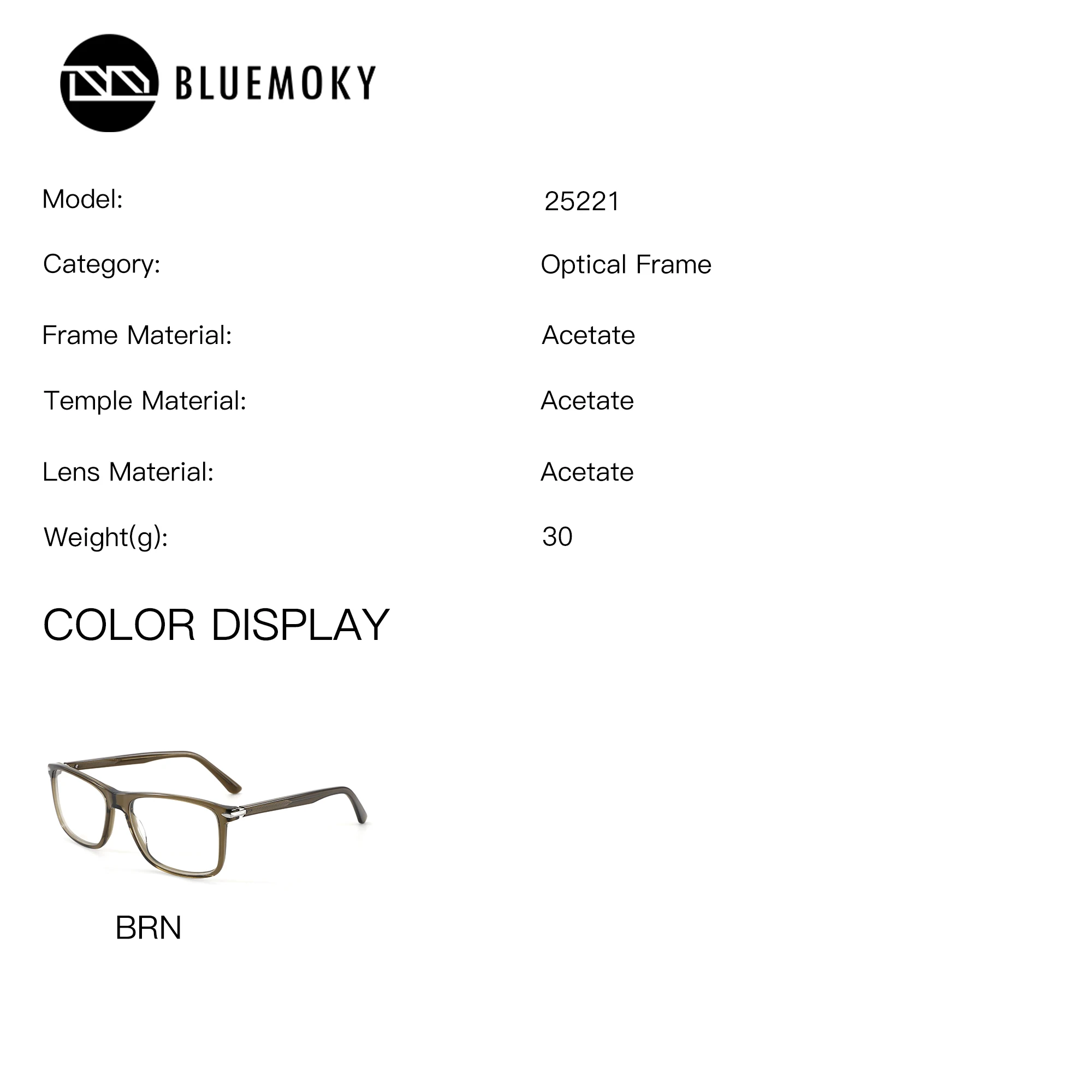 BLUEMOKY Modish Acetate Rectangle Prescription Glasses Progressive Lenses With Myopia Degree For Men  Optical Eyeglasses