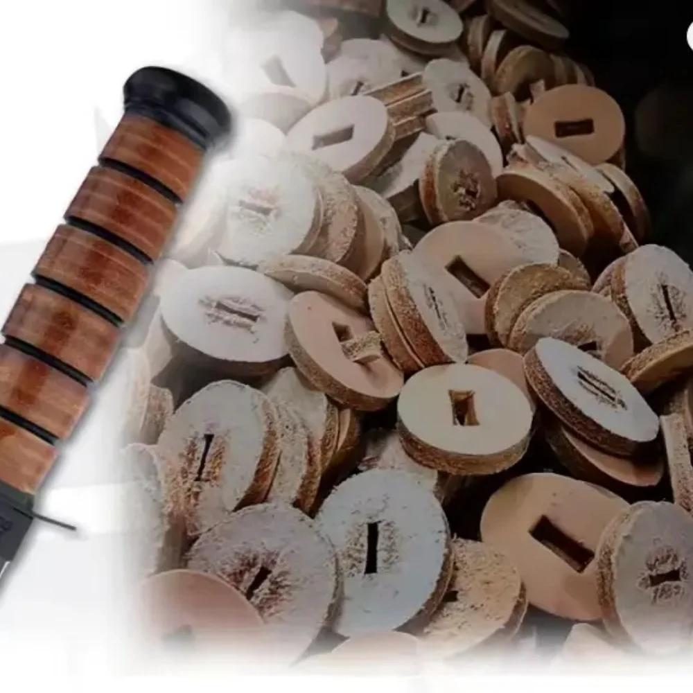 2 tailles de garnitures en cuir de vachette véritable, durables et faciles à travailler, pour la fabrication artisanale de poignées de couteau