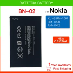 Original BN-02 BN 02 2000mAh Rechargeable Mobile Phone Battery For Nokia XL/XL 4G RM-1061 RM-1030 RM-1042 Battery