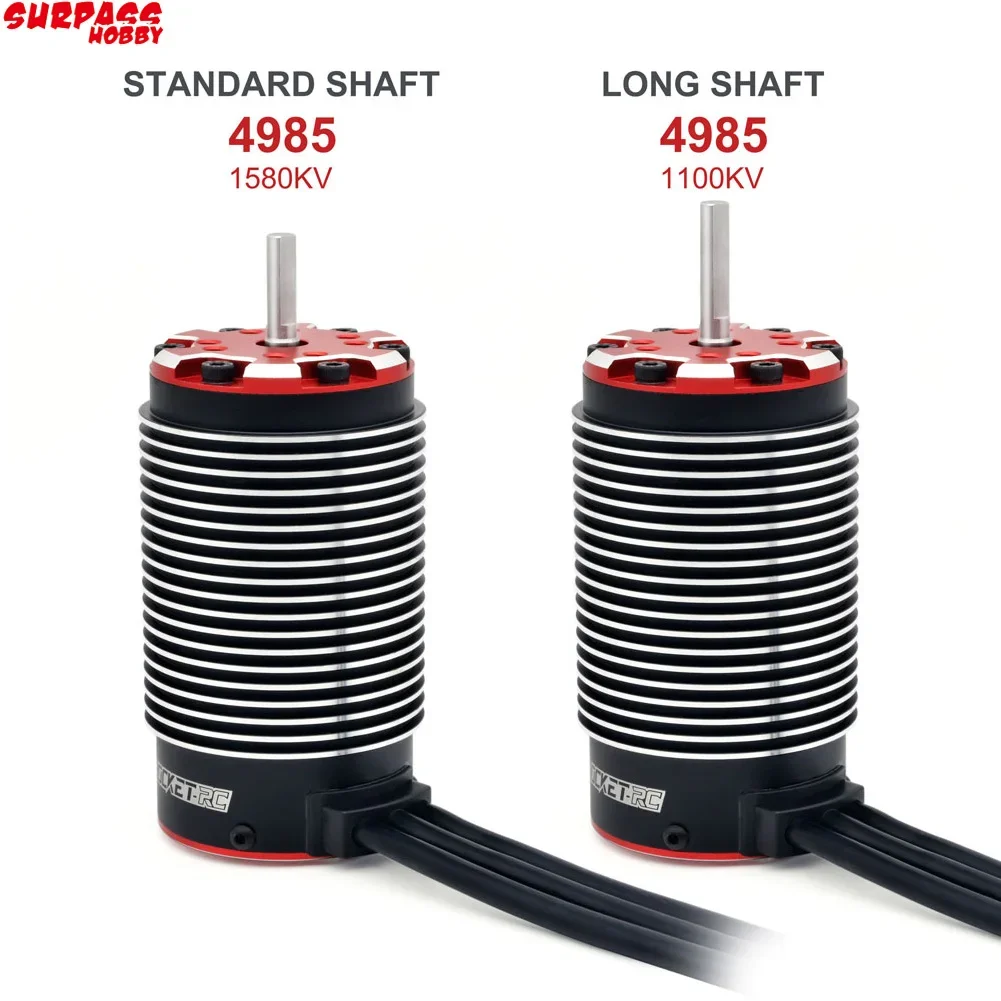 RoRuSSurpass Hobby Supersonic 4985 1100KV 1580KV Long Shaft Brushless Motor For X-MAXX ARRMA 1/5 1/6 RC Monster Truck Car
