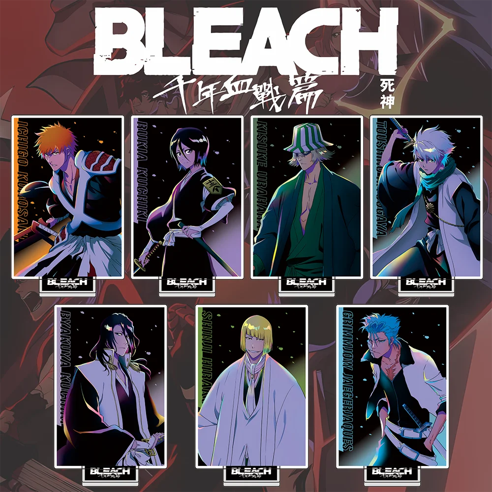 BLEACH: Thousand-Year Blood War Acrylic Standee Ichigo, Rukia, Toushirou Character Figures, High-Quality Collectible Display,