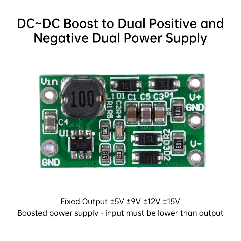 DC-DC Mini Boost Step Up Module Single Voltage to Positive Negative Voltage Dual Output Voltage ±5V ±12V Step Up Board