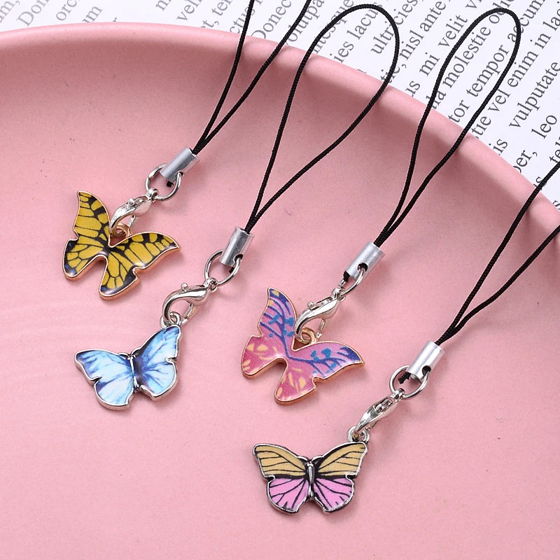New Fashion Animal Shape Drop Oil Pendant Charms Phone Strap Lanyards Keys Hang Rope Handmade KeyChain Pendent Couple Gift