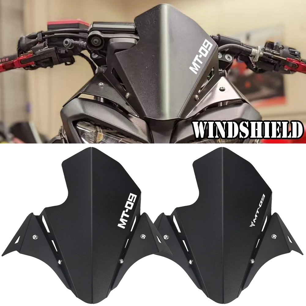 

New MT 09 FOR YAMAHA MT-09 MT09 Front Windshield Windscreen Airflow Wind Deflector 2017 2018 2019 2020 Motorcycle Accessories
