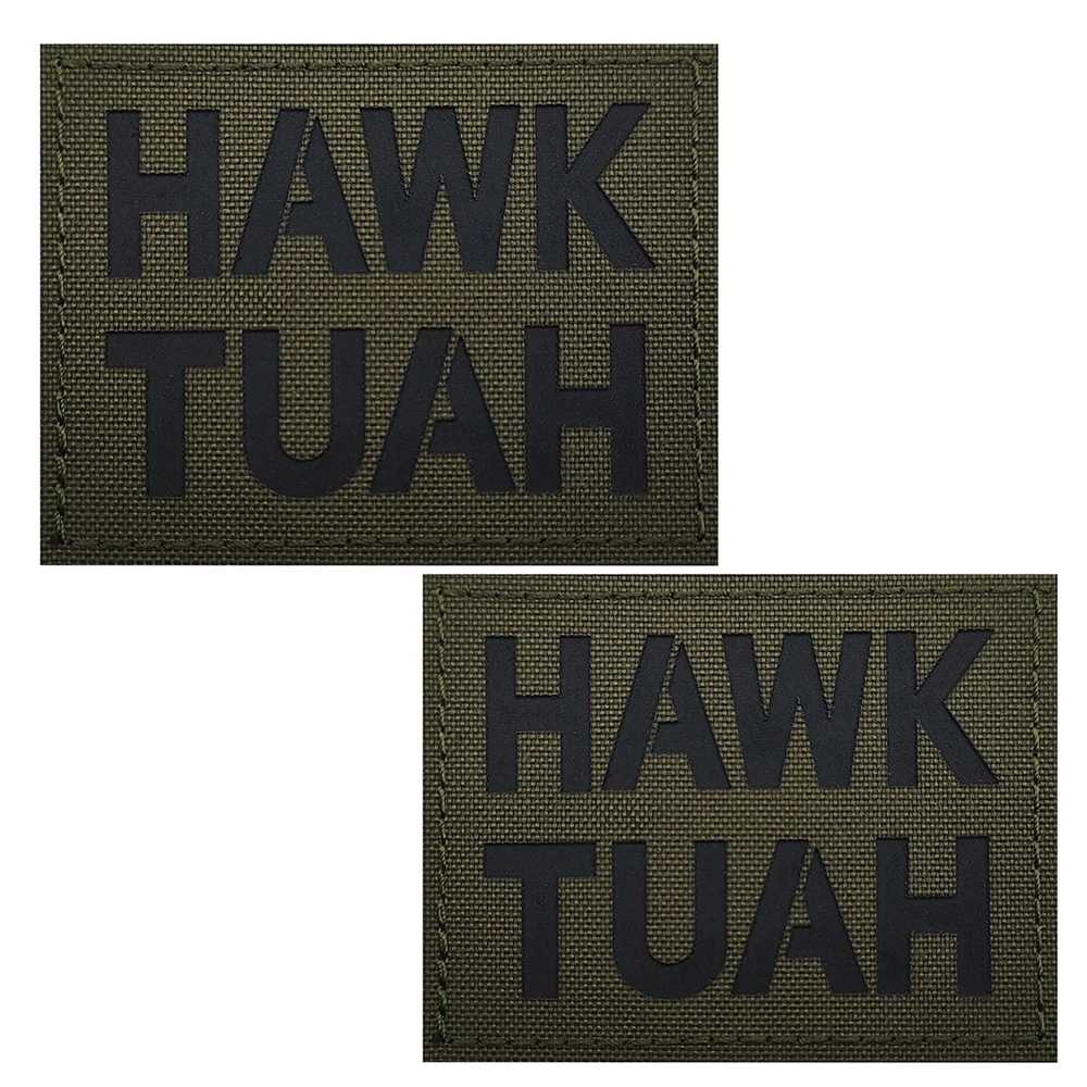 HAWK TUAH 3D Embroidered Patches  Labels  Hook and Loop Patch Tactical Cool Sticker for DIY Clothing Backpack Hats Outdoor  Logo